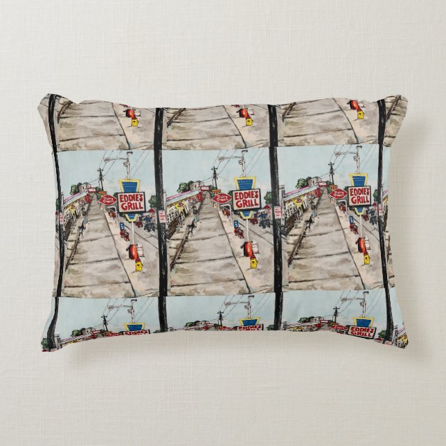 "Geneva-On-The-Lake Street View" Pillow (Front)