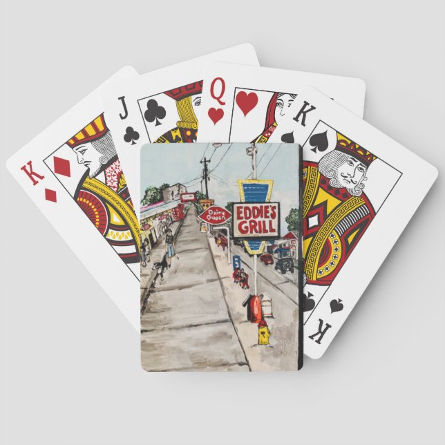 "Geneva-On-The-Lake Street View" Playing Cards (Back)