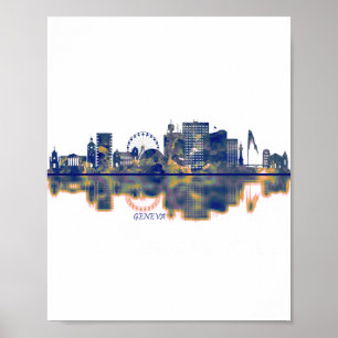Geneva Skyline Poster
