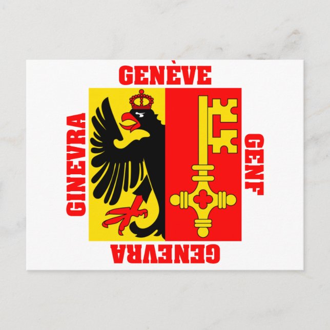 Geneva Switzerland Canton Flag Postcard (Front)