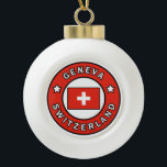 Geneva Switzerland Ceramic Ball Christmas Ornament<br><div class="desc">Geneva Switzerland</div>