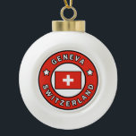 Geneva Switzerland Ceramic Ball Christmas Ornament<br><div class="desc">Geneva Switzerland</div>