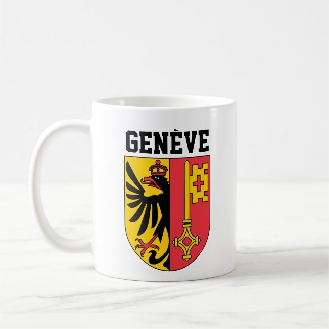 Geneva, Switzerland - coat of arms Coffee Mug (Left)
