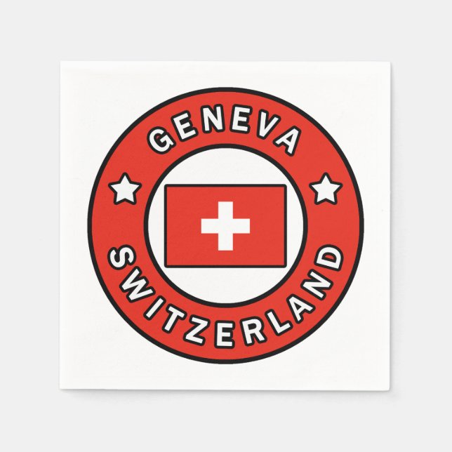 Geneva Switzerland Napkin (Front)