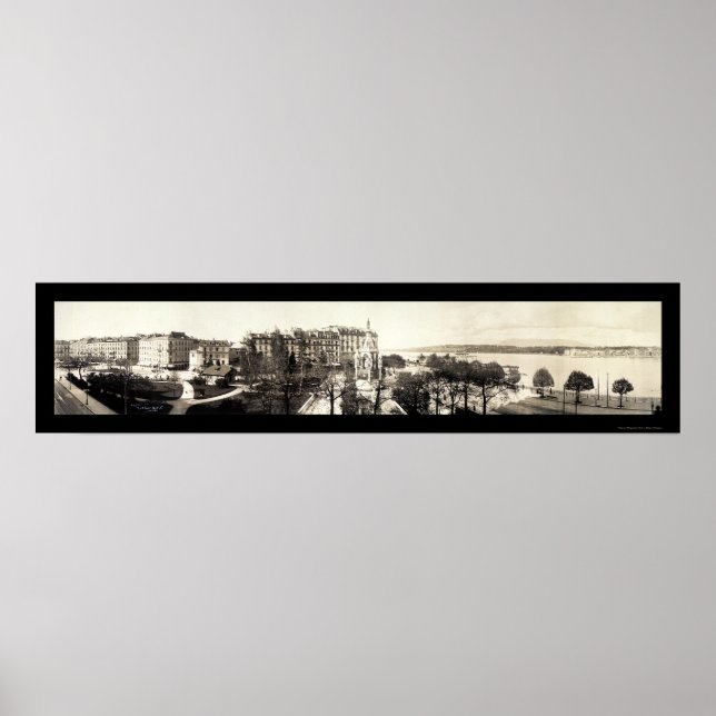 Geneva, Switzerland Photo 1909 Poster (Front)