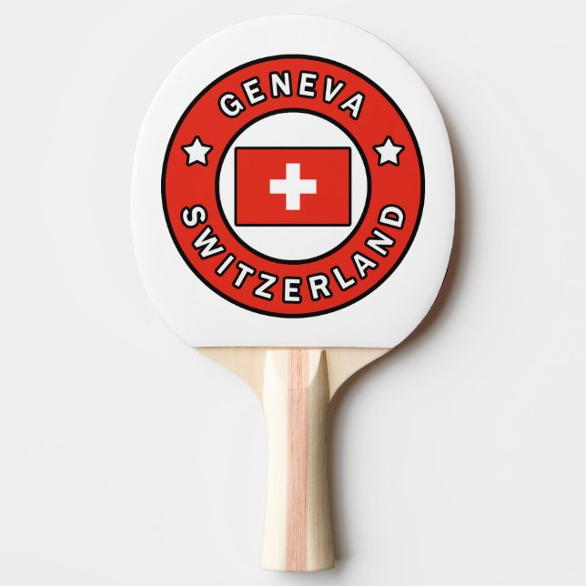 Geneva Switzerland Ping Pong Paddle (Front)