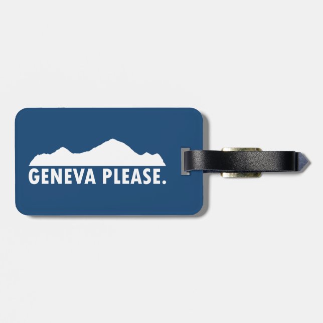Geneva Switzerland Please Luggage Tag (Back Horizontal)