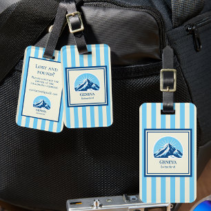 Geneva Switzerland Schweiz mountain Luggage Tag
