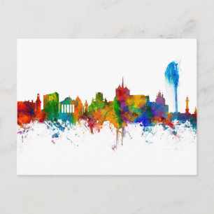 Geneva Switzerland Skyline Postcard