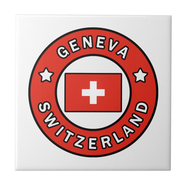 Geneva Switzerland Tile (Front)