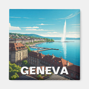 Geneva Switzerland Travel  Magnet
