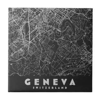Geneva Switzerland Vintage Map Tile