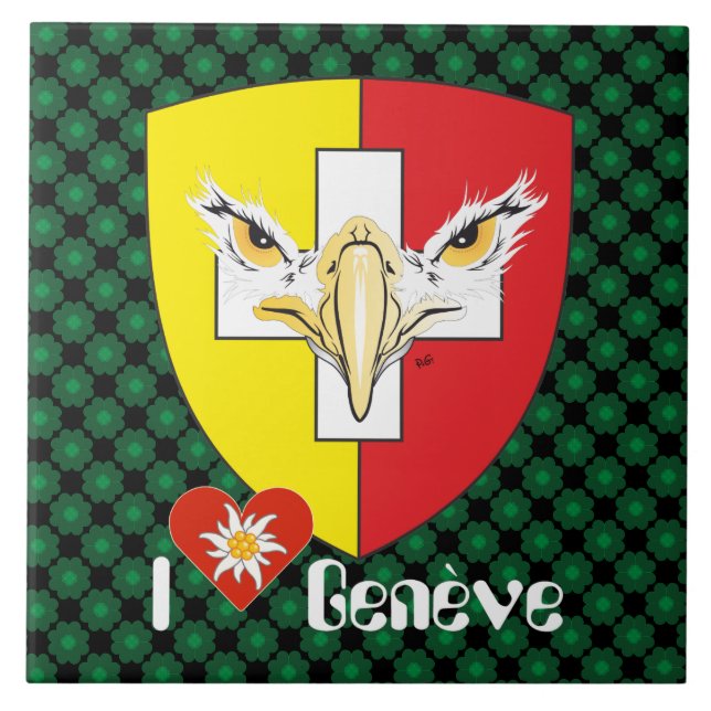 Geneva v Genève Schweiz Suisse Svizzera Fliese Tile (Front)