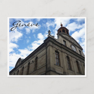 genève architecture postcard