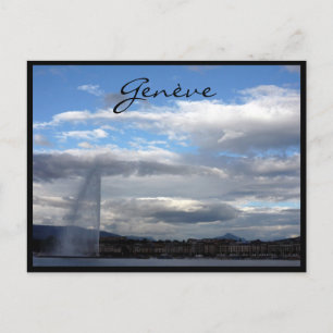 genève jet d'eau paquis postcard