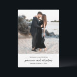 Genevieve Black and White Photo Modern Wedding Programme<br><div class="desc">Modern wedding program featuring a minimal black and white design with your favourite photo on the front. The back has your order of ceremony, wedding party and thank you message in a combination of simple sans serif fonts and an elegant script. This chic program is great for any style of...</div>