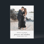 Genevieve Black and White Photo Modern Wedding Programme<br><div class="desc">Modern wedding program featuring a minimal black and white design with your favourite photo on the front. The back has your order of ceremony, wedding party and thank you message in a combination of simple sans serif fonts and an elegant script. This chic program is great for any style of...</div>