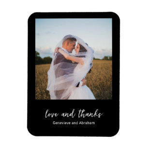 Genevieve Black Photo Modern Wedding Magnet