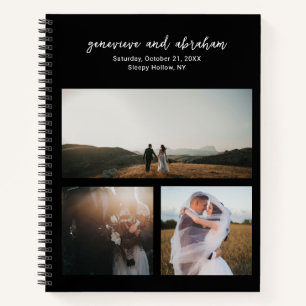Genevieve Black Photo Modern Wedding Notebook
