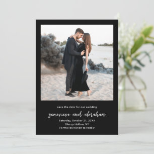 Genevieve Black Photo Modern Wedding Save The Date