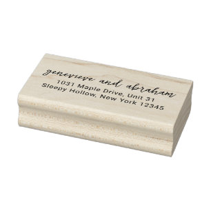 Genevieve Modern Wedding Rubber Stamp