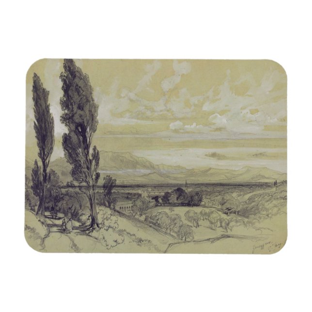 Genezzano, 17 May 1838 (graphite on paper) Magnet (Horizontal)
