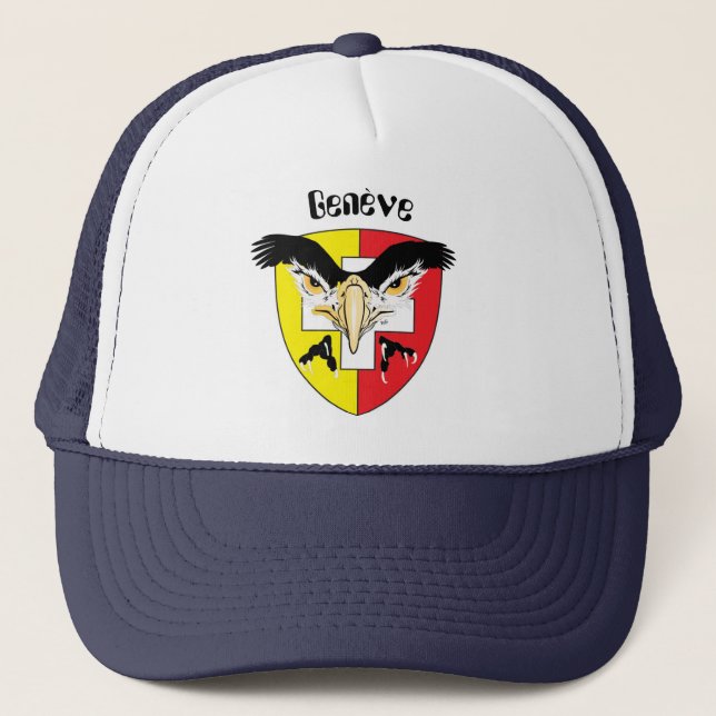 Genf, Genève, Ginevra, Genevra Mütze Trucker Hat (Front)