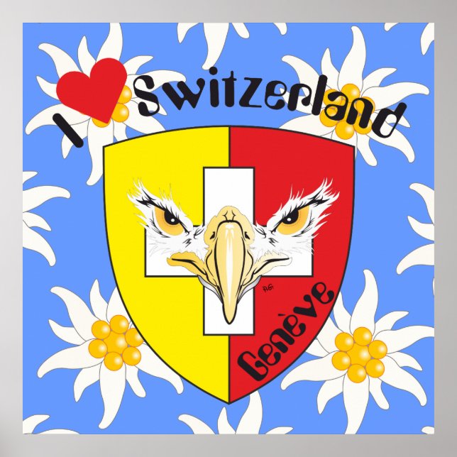 Genf / Genève Schweiz Suisse Svizzera Poster (Front)