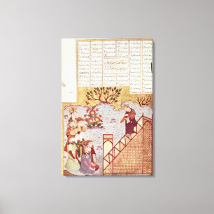 Genghis Khan addressing a congregation Canvas Print