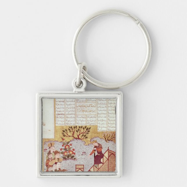 Genghis Khan addressing a congregation Key Ring (Front)