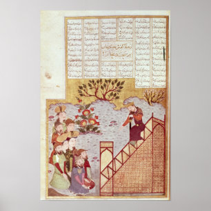 Genghis Khan addressing a congregation Poster