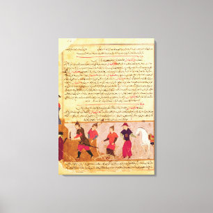 Genghis Khan and his sons by Rashid al-Din Canvas Print