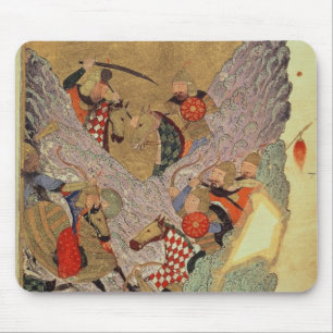 Genghis Khan (c.1162-1227) fighting the Chinese in Mouse Mat