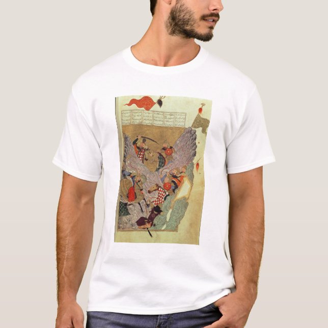 Genghis Khan (c.1162-1227) fighting the Chinese in T-Shirt (Front)