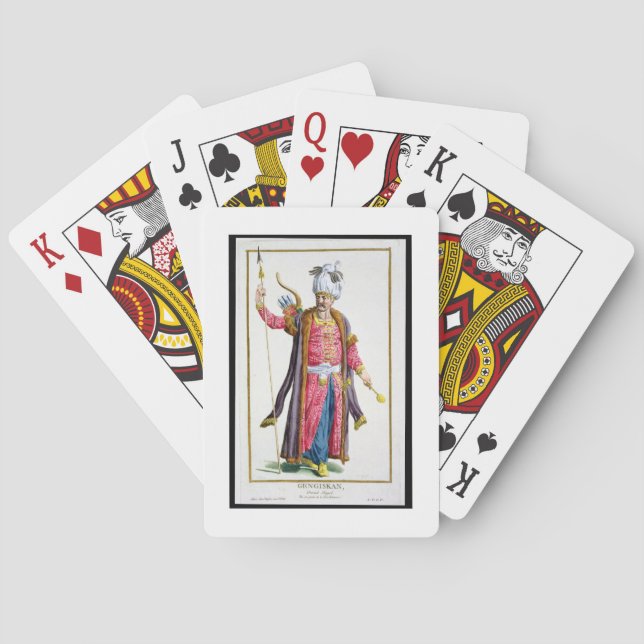 Genghis Khan (c.1162-1227) from 'Receuil des Estam Playing Cards (Back)