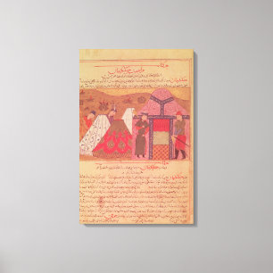Genghis Khan outside his tent Canvas Print