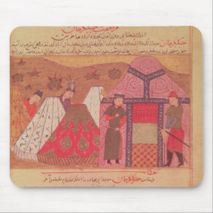 Genghis Khan outside his tent Mouse Mat