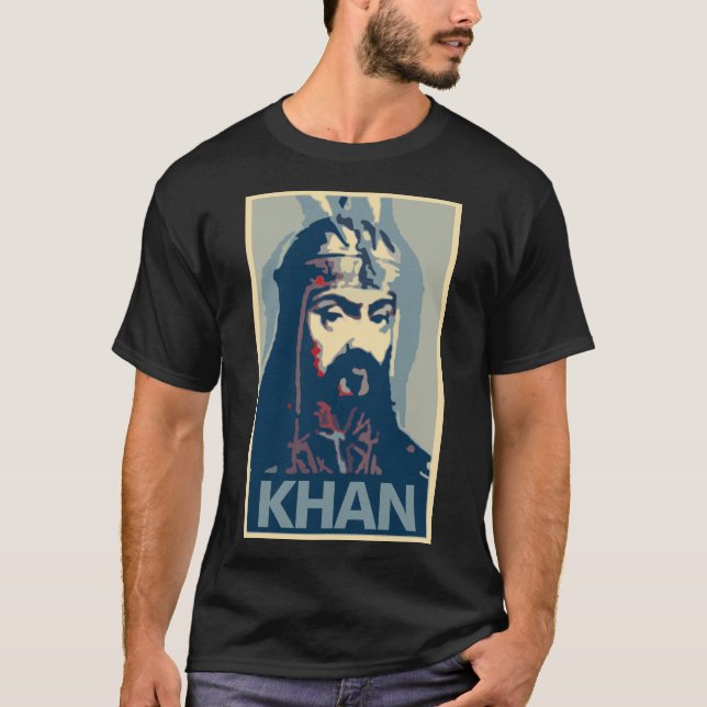 Genghis Khan Poster Political Parody T-Shirt (Front)