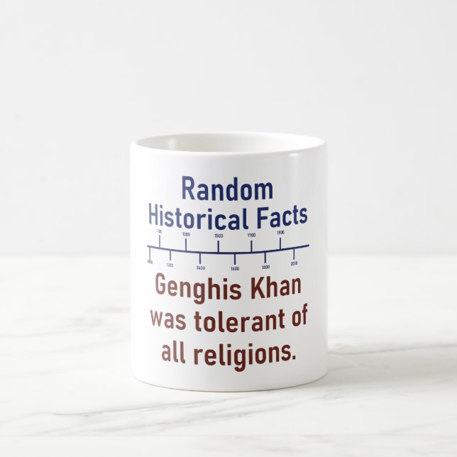 Genghis Khan Was Tolerant Of All Religions  - Hist Coffee Mug (Center)