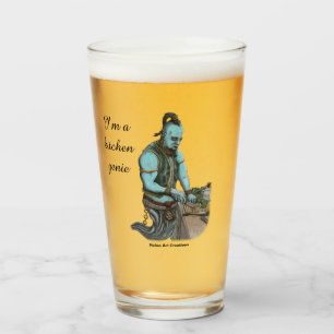 Genie Chef Cooking Dinner Fantasy Drinking Glass