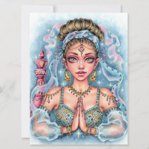 Genie Fairytale Fantasy Female Magic Art Card
