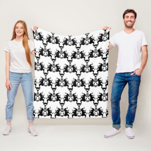 Genie Ghost Coming Out of Lamp Seamless Pattern Fleece Blanket