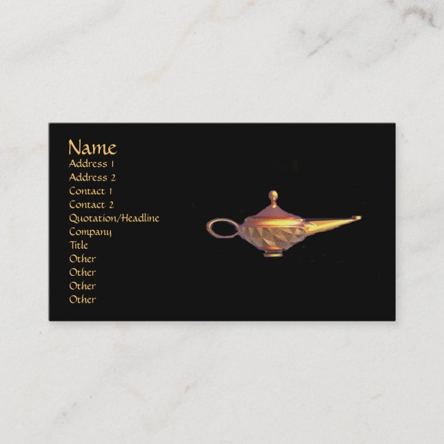 Genie Lamp Business Card (Front)
