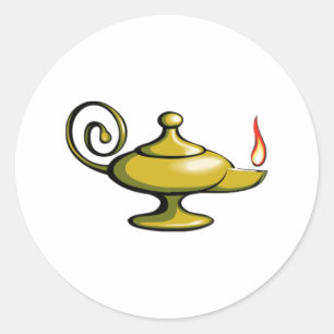 Genie Lamp Classic Round Sticker