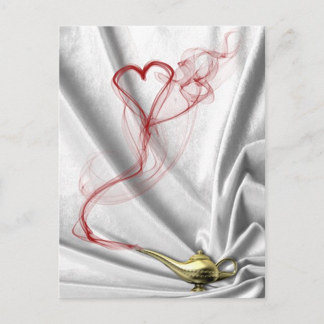 Genie Lamp with Heart Smoke - Postcard (Front)
