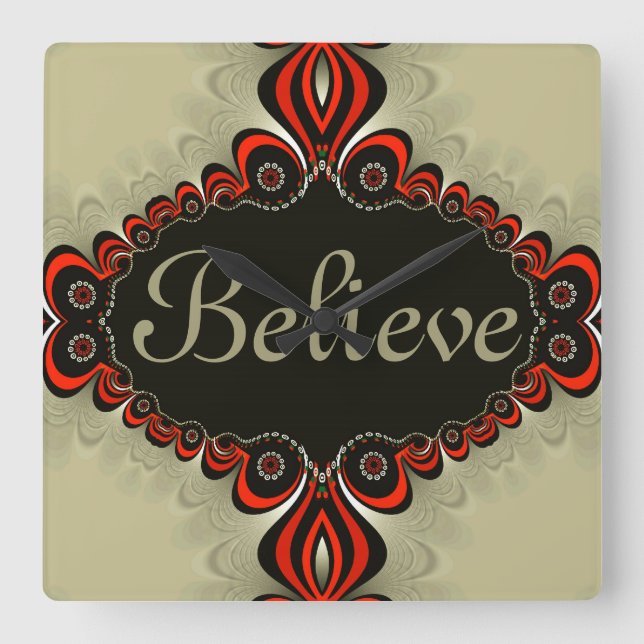 Genie Magic Believe Custom Wall Clock (Front)