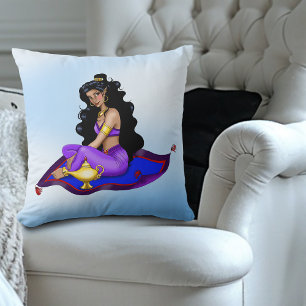 Genie Magic Carpet Lamp Blue Sky Cushion