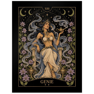 Genie, Starlit Tarot Art Postcard