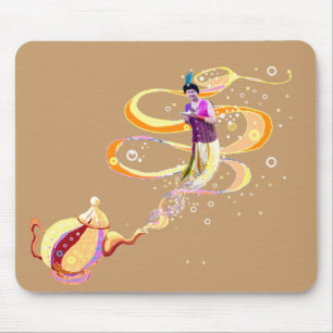 Genie with magic lamp mouse mat