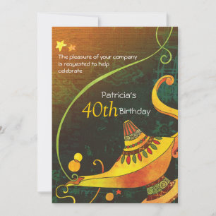 Genie's Lamp Magical Birthday Party Invitation